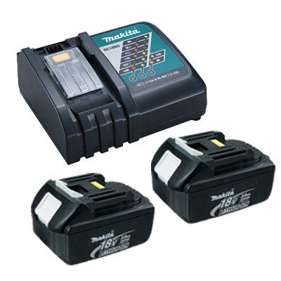 Makita OEM DC18RC Charger & 2 BL1830 3.0 Ah Batteries