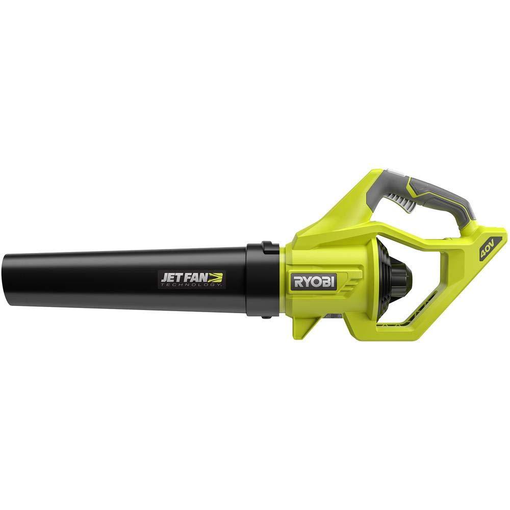 Ryobi RY40406BTL 40 Volt 110 MPH 500 CFM Cordless Jet Fan Leaf Blower 40V. Bare Tool (Battery and Charger NOT Included) ...