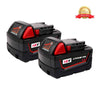 2PACK 4.0Ah Lithium Ion Replacement Battery for 18V Milwaukee M18 Series Cordless Power Tools 48-11-1840 48-11-1820 48-11-1850