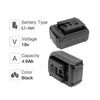 2PACK 4.0Ah BAT620 Battery Replace for Bosch 18V Battery for Cordless Power Tools BAT609 BAT610 BAT610G BAT612 BAT618 BAT618G BAT619G