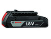 Bosch BAT612-2PK 18-volt Lithium-Ion 2.0 AH Slim Pack Battery with Digital Fuel Gauge, 2-Pack