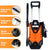 2180 PSI 2.4 GPM 15-Amp Electric Pressure Washer 1800W Power Cleaner Machine with Sprayer and High Pressure Hose