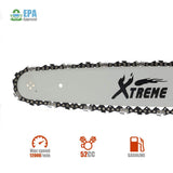 XtremepowerUS 52cc Gasoline Chainsaw 2.7HP Engine 2-Stroke Wood Cutting Tree Log Cutter Trimmer Crankcase EPA