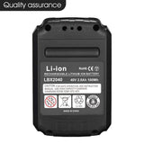 2 Packs 2500mAh for Black and Decker 40V Lithium Battery MAX LBX2040 LBX36 LBXR36 LBXR2036