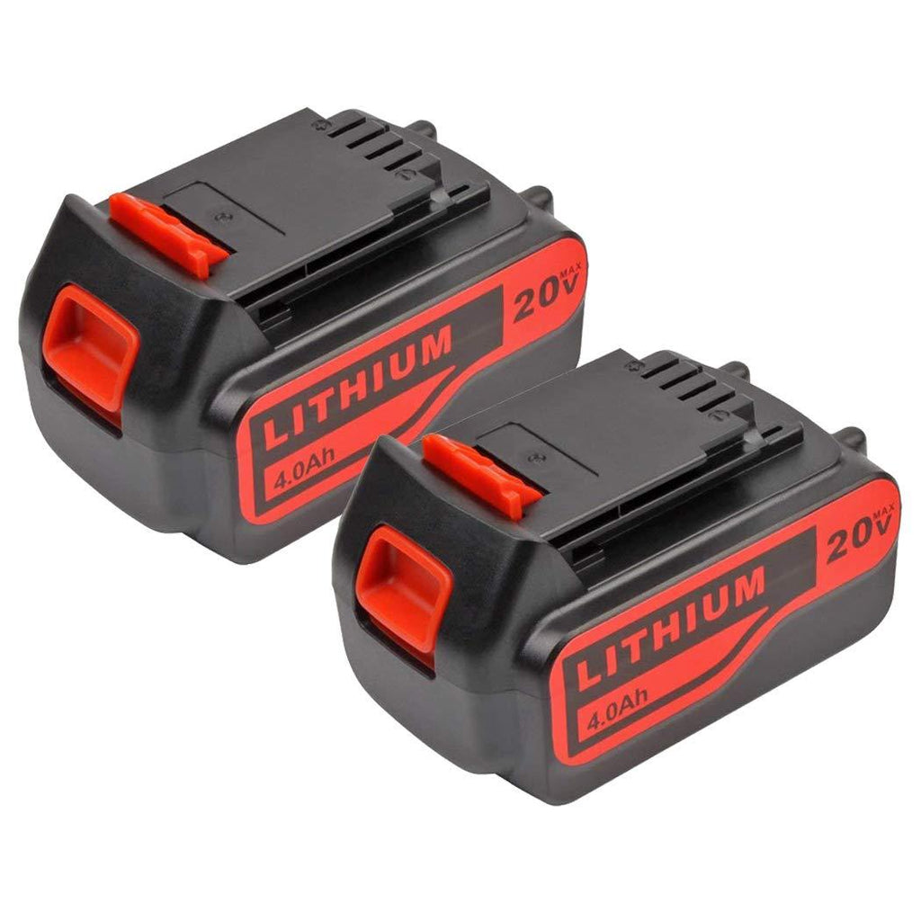 VANON LBXR20 4.0Ah for Black and Decker 20 Volt Max Battery Lithium LBXR20-OPE LB20 LBX20 LBX4020 LB2X4020-OPE Cordless Power Tools(2 Pack)