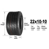 Set of 2 20x10-10 20x10.00-10 Turf Tires for Lawn & Garden Mower 4 Ply