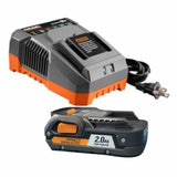 Ridgid R840086 18-Volt 2.0 Ah Lithium-Ion Battery and R86092 18-Volt Charger (Renewed)