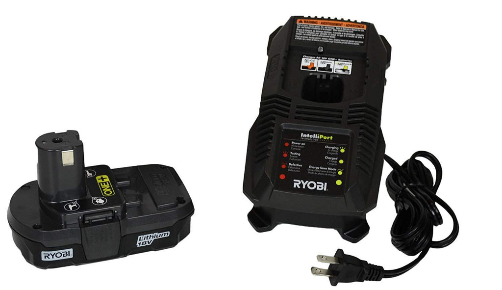 Ryobi Upgrade Bundle - 1 Ryobi P102 One+ 18V Battery & 1 Ryobi P118 One+ 18V Charger