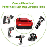 20V Max 6.0Ah Lithium PCC685L Replacement Battery Compatible Porter Cable PCC685L PCC680L Cordless Tools Batteries