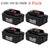 4 Pack 6.0Ah 18V BL1860B Battery Lithium-ion Replacement for Makita 18V Battery BL1815 BL1830 BL1835 BL1840 BL1845 194205-3