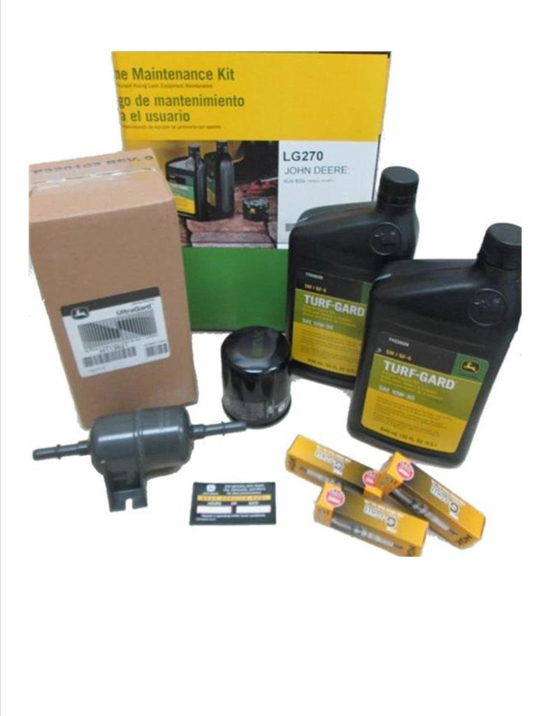 John Deere Maintenance Kit for XUV 825i Gator Utility Vehicle, Oil, Filters, Fuel Filter, Spark Plugs LG270