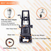 LINLUX Electric Pressure Washer, 2100 PSI 1.80 GPM, Professional Power Washer Cleaner with Adjustable Spray Nozzle, Extra Turbo Nozzle, Onboard Detergent Tank, Cleaning Brush