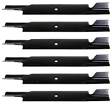 USA Mower Blades U132773BP (6) High-Lift for Hustler 795260 Windsor 50-4010 Length 24in. Width 3in. Thickness .250in. Center Hole 5/8in. 60in. and 72in. Deck