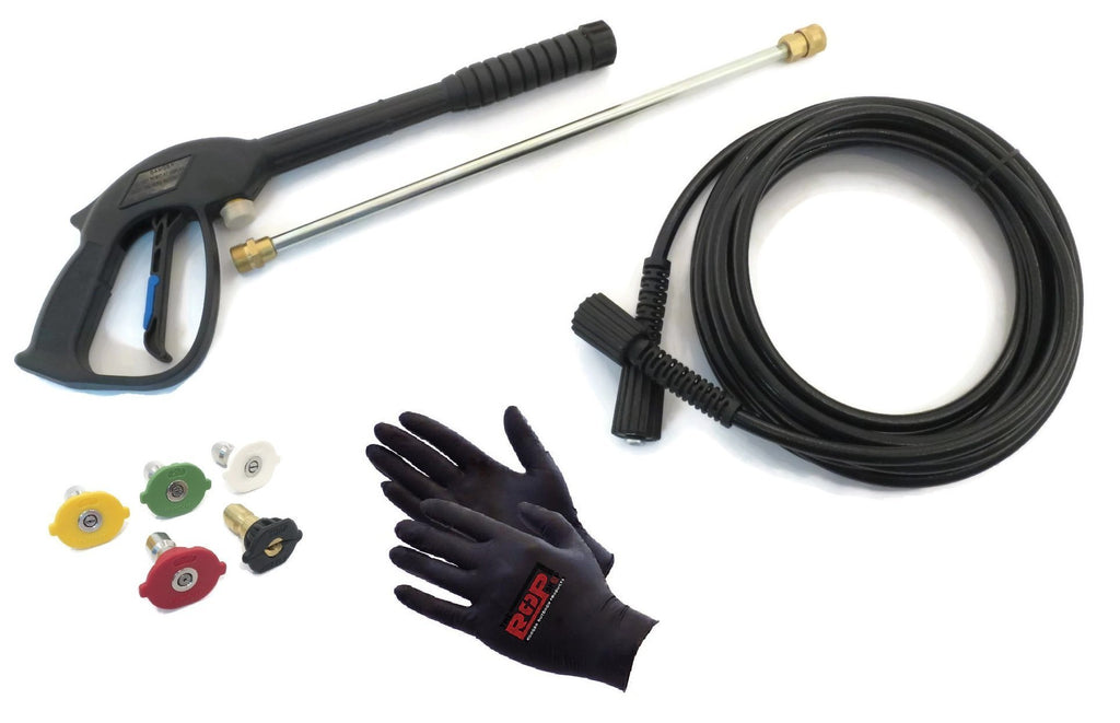 Complete SPRAY KIT Replacement for Honda Excell, Troybilt, Generac, Briggs, Craftsman Power Pressure Washer - Includes Gloves