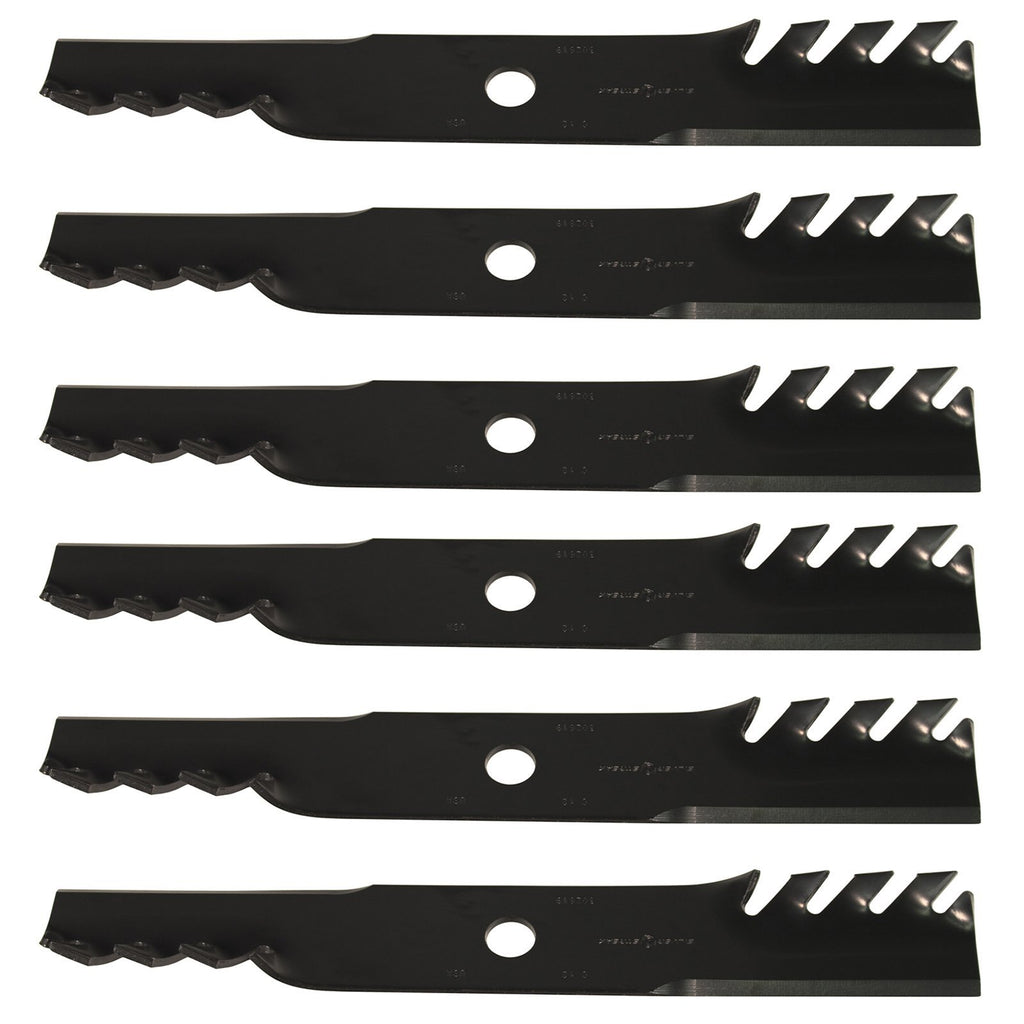 USA Mower Blades (6) Toothed for Exmark 103-6382 Toro 109-6873 36in. 52in. Deck