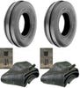 ALL/SAM LOT of Two (2) 7.50-16 7.50X16 750-16 Tri Rib (3 Rib) F-2 Tires with Tubes 8 PLY Rated