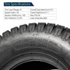 Pack of 2 16x7.50-8 16x7.5x8 Turf Saver Lawn & Garden Tire 4PLY