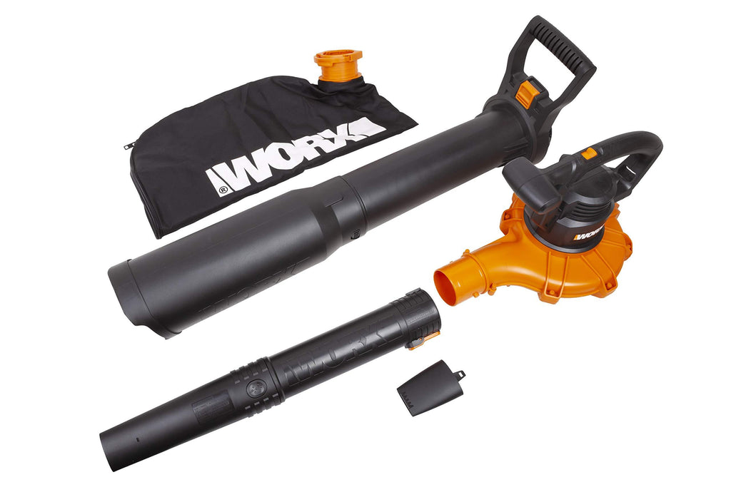 WORX WG518 12 Amp 2-Speed Leaf Blower, Mulcher & Vacuum, 10