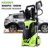 HX4001 3000PSI 1.80 GPM Electric Pressure Washer,1800W Rolling Wheels High Pressure Professional Washer Cleaner Machine W/5 Quick-Connect Spray Tips Onboard Detergent Tank