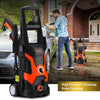 US PIEDLE Electric Pressure Washer 1900 PSI 1.5GPM 13-AMP Power Washer W/ 3 Various Nozzles Soap Dispenser and Wash Brush, Black and Orange